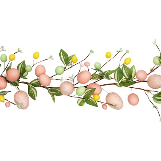6ft. Pink Easter Egg & Flower Bud Garland